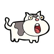 cartoon shocked cat N9