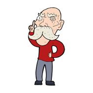 cartoon annoyed old man N70