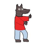 cartoon funny werewolf N18