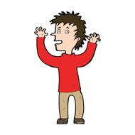 cartoon excited boy N163