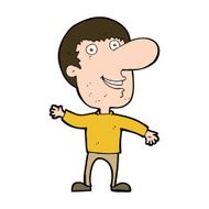 cartoon waving man N66