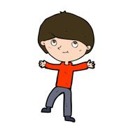 cartoon excited boy N166