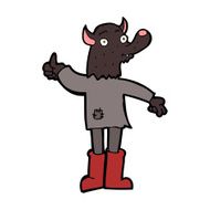 cartoon funny werewolf N20