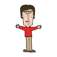 cartoon angry man N113