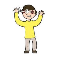 cartoon man with eyes popping out of head N11