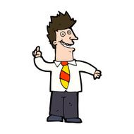 cartoon man with good idea N21