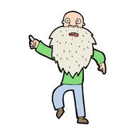 cartoon stressed old man N22
