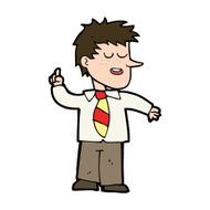 cartoon man with good idea N22