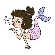 cartoon pretty mermaid N38