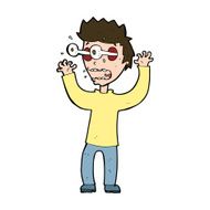 cartoon terrified man N273
