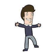 cartoon happy man N516