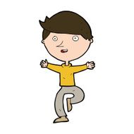 cartoon excited man N103