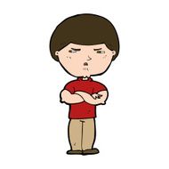 cartoon grumpy man N23