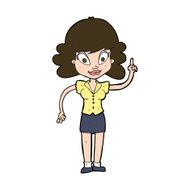 cartoon happy woman with idea N11
