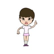 cartoon girl with idea N20
