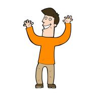 cartoon excited man N104