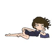 cartoon woman in sexy pose N19