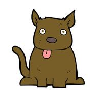 cartoon dog sticking out tongue N19