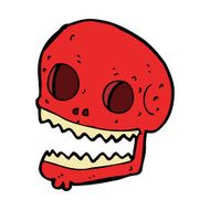 cartoon spooky skull N181