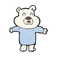 cartoon unhappy polar bear N7