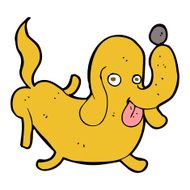 cartoon dog sticking out tongue N20