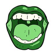 cartoon halloween mouth N26