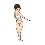 cartoon woman in bikini N59