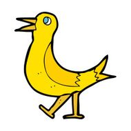 cartoon walking bird N21