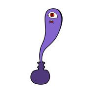 cartoon halloween ghost in bottle N22