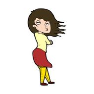 cartoon woman making photo face N11