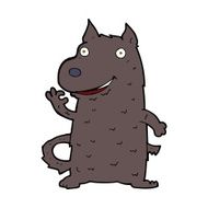 cartoon happy dog N84