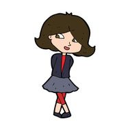 cartoon happy girl N104