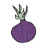 cartoon red onion N16