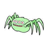 cartoon spooky spider N15