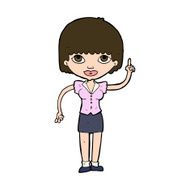 cartoon woman with idea N280