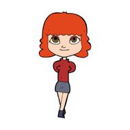 cartoon happy girl N105