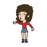 cartoon woman playing it cool N11