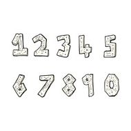cartoon wooden numbers N11