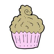 cartoon cupcake N133