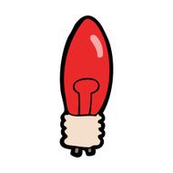cartoon red light bulb N32
