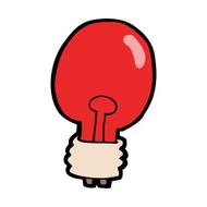 cartoon red light bulb N33