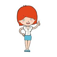 cartoon woman with idea N281