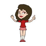 cartoon woman with idea N283