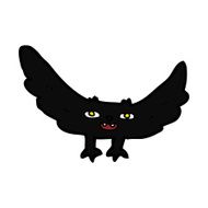 cartoon spooky vampire bat N24