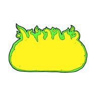 cartoon green fire border N9