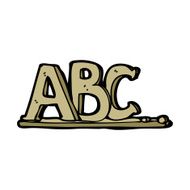 cartoon ABC letters N21