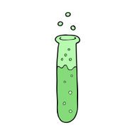 cartoon science test tube N11