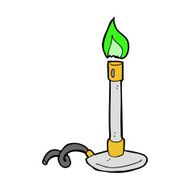 cartoon bunsen burner N14
