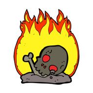 cartoon burning old bones N9