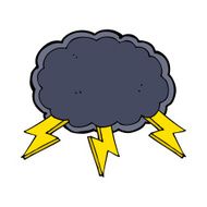cartoon cloud and lightning bolt symbol N11